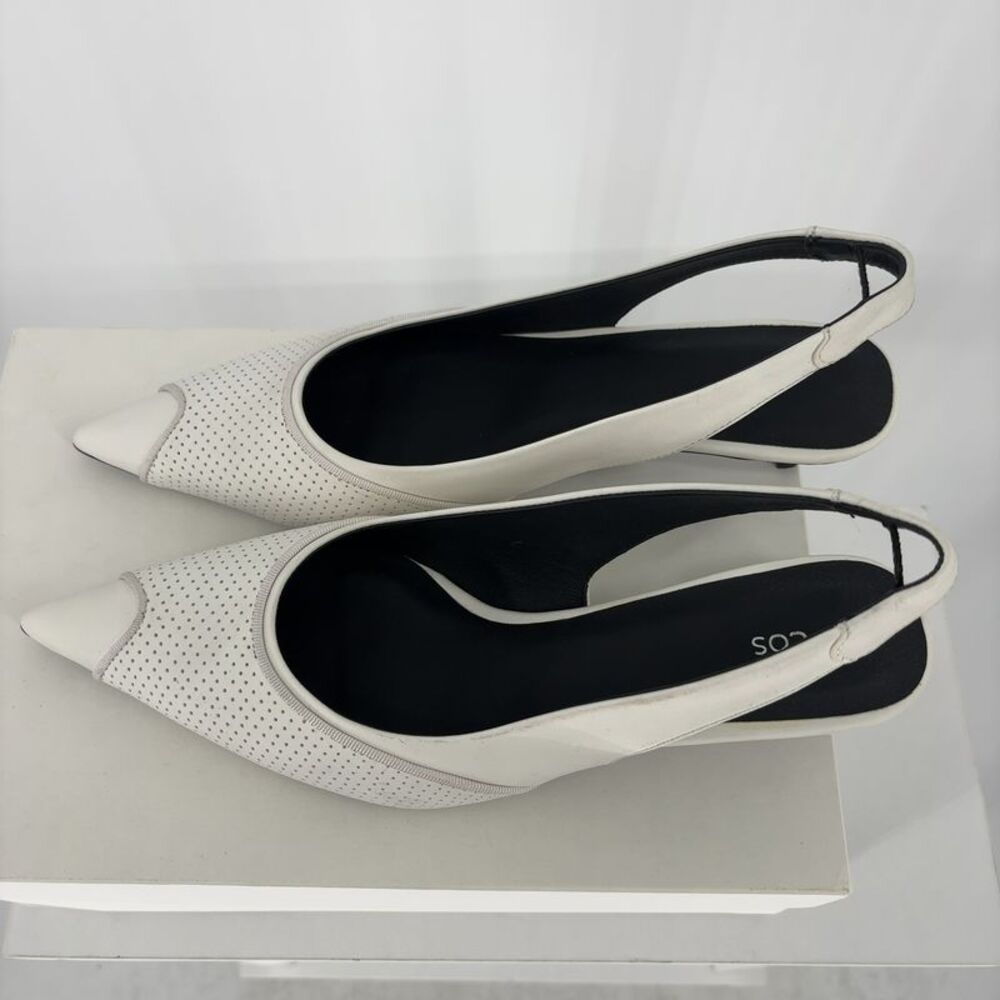 COS Slingback Heels in White
